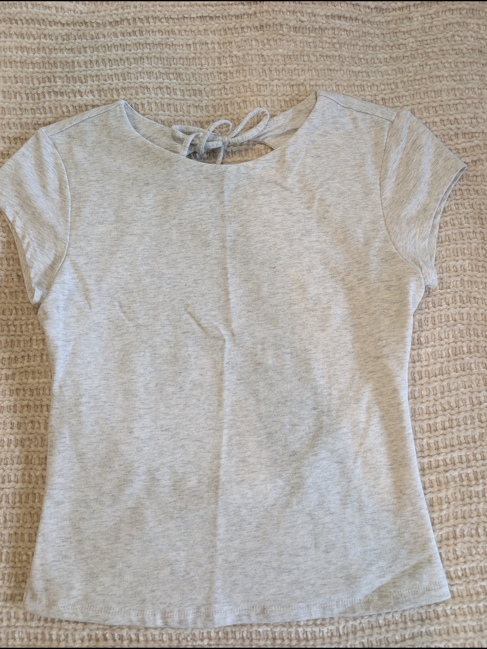 Crew Neck Open Back Tie Top